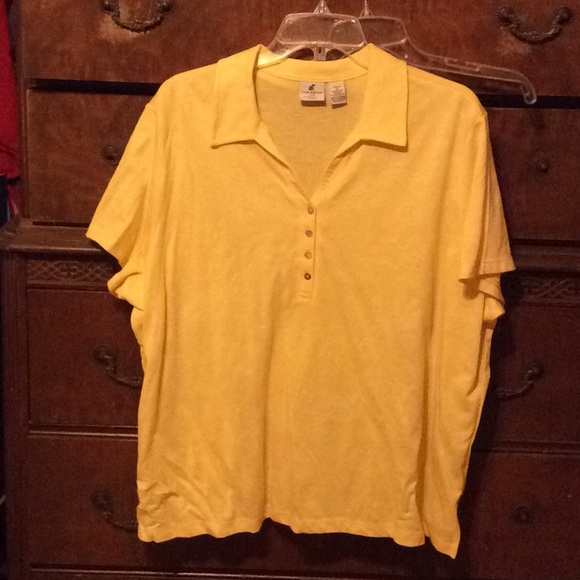 Caribbean Joe Tops - Caribbean Joe yellow top size 2X Caribbean Joe Tops - Caribbean Joe yellow top size 2X